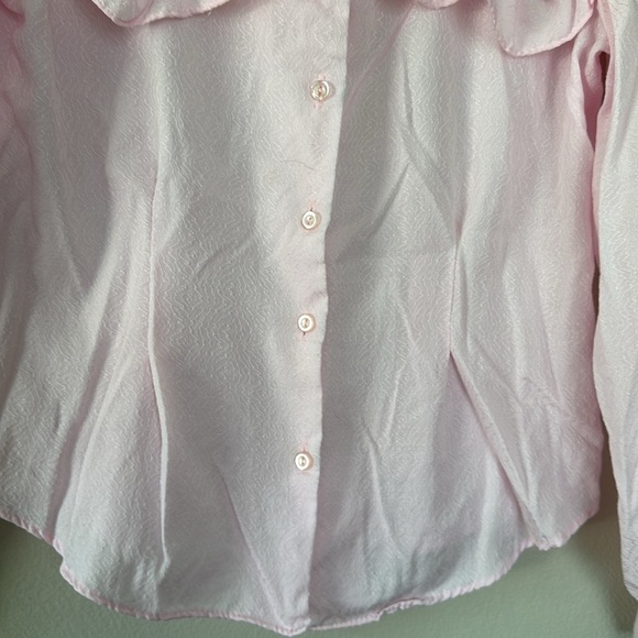 Vintage California Connection Pink Ruffled Women's Coquette Top small - Picture 2 of 7